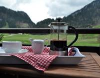 Balkonblick kaffe